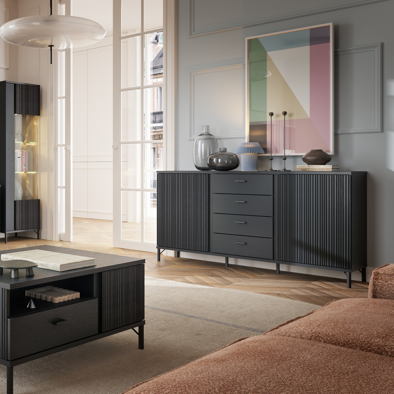 Lusaka Sideboard - Black Graphite 2