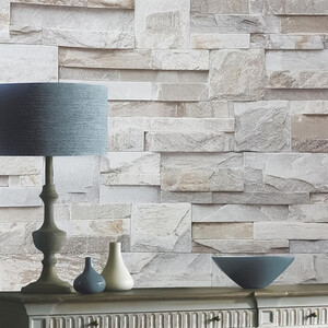 3D Slate Stone Vintage Wallpaper