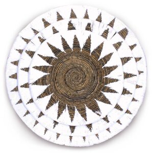 Seagrass Wall Art Set of 3 - Cream Boho Rustic Decor