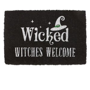 Black Wicked Witches Welcome Doormat Spooky Season Gift Idea