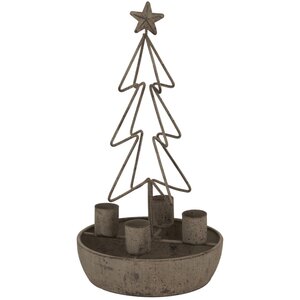 Rustic Tree Star Candle Holder for Ambient Decor