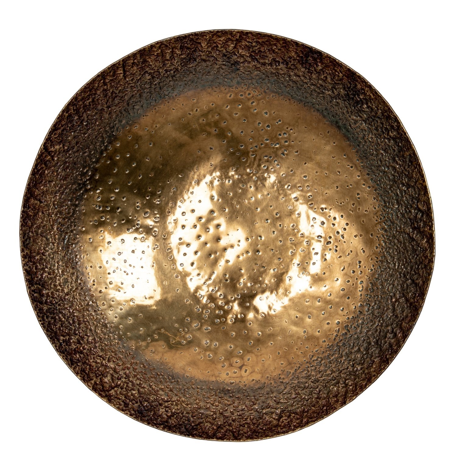 Zine Medium Decorative Metal Wall Art Plate For Modern Decor - Gold