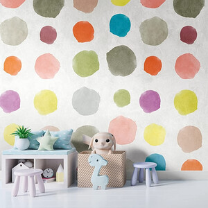 AS Creation Multi Coloured Spots Wallpaper Wall Mural 159 x 280cm