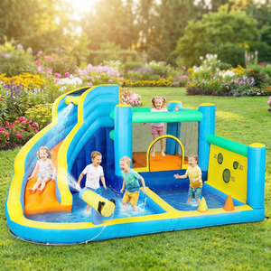 AIYAPLAY 8-in-1 Kids Bouncy Castle Inflatable Bounce House