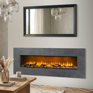 Pinnacle Fully Inset Media Wall Fire in Slate Effect
