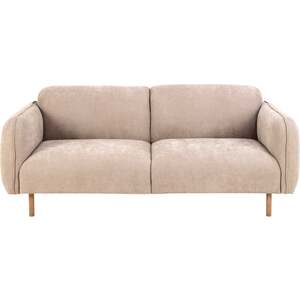 Wyld Haus Cambridge 2.5-Seater Sofa, Fay Beige Fabric, Oak Base
