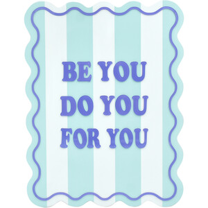 Inspirational Wavy Wooden Plaque
