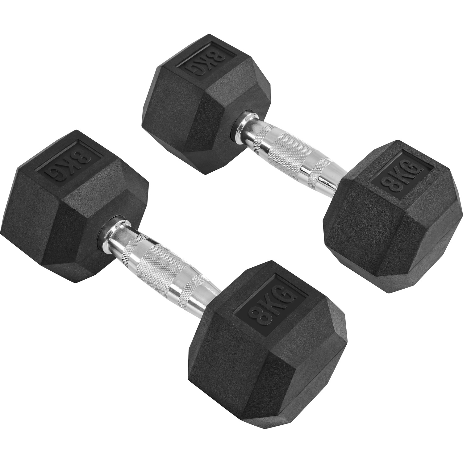 Hex Dumbbell Set - Black 10 kg - Black / 11cm