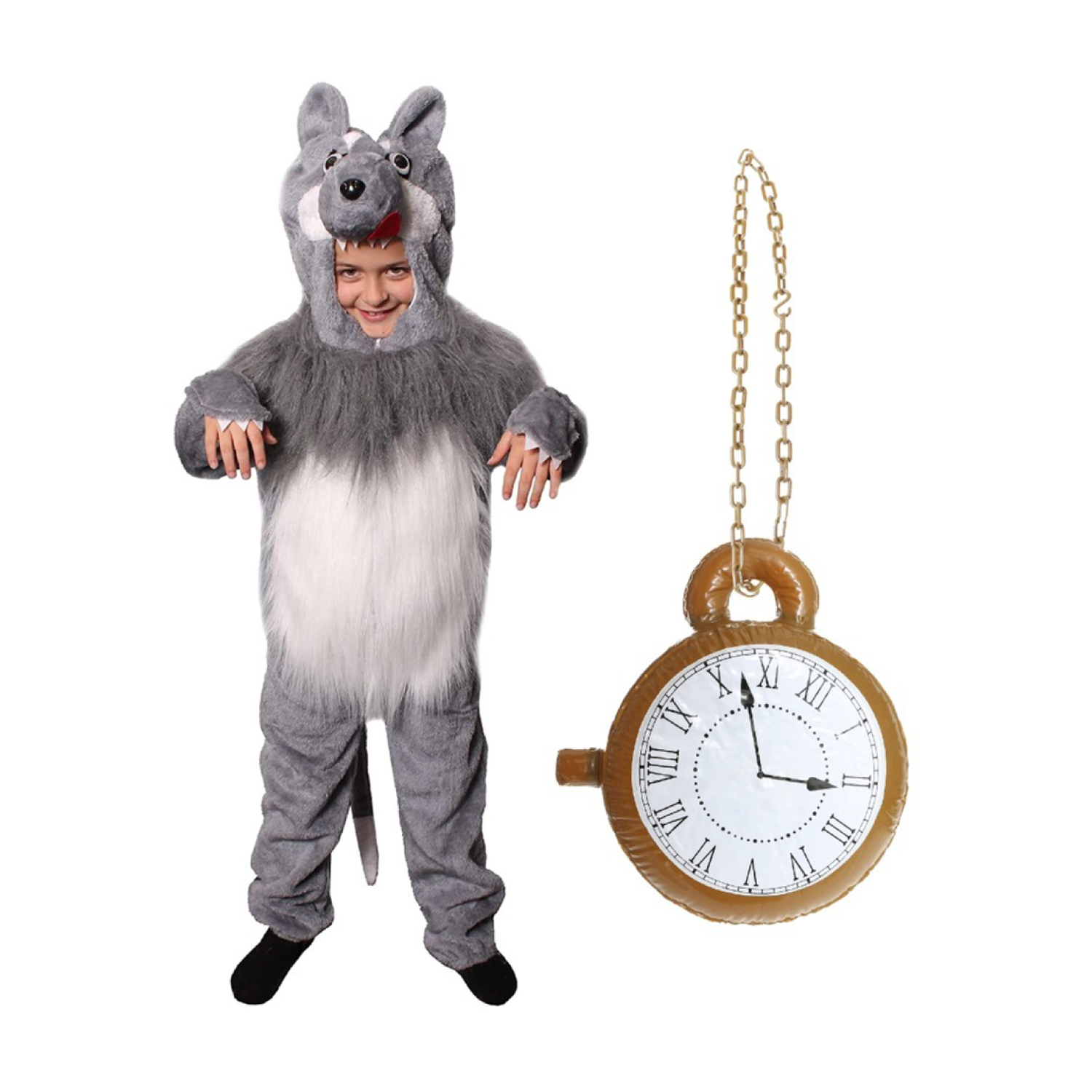 Mr Wolf Costume with Inflatable Clock