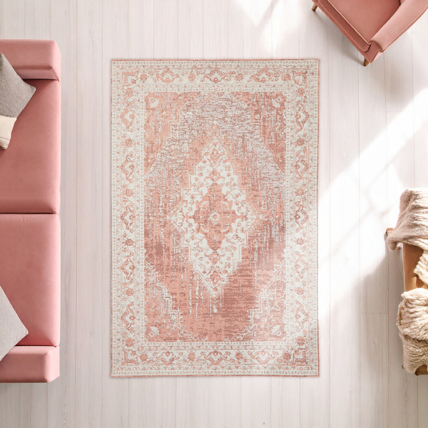 Bosie Morvi Small Pink Rug - Pink