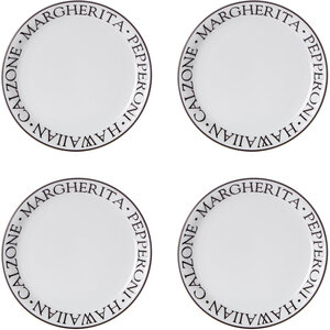 Noir Set Of Four Pizza Plates