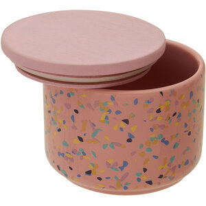 Yuki Small Pink Terrazzo Storage Canister