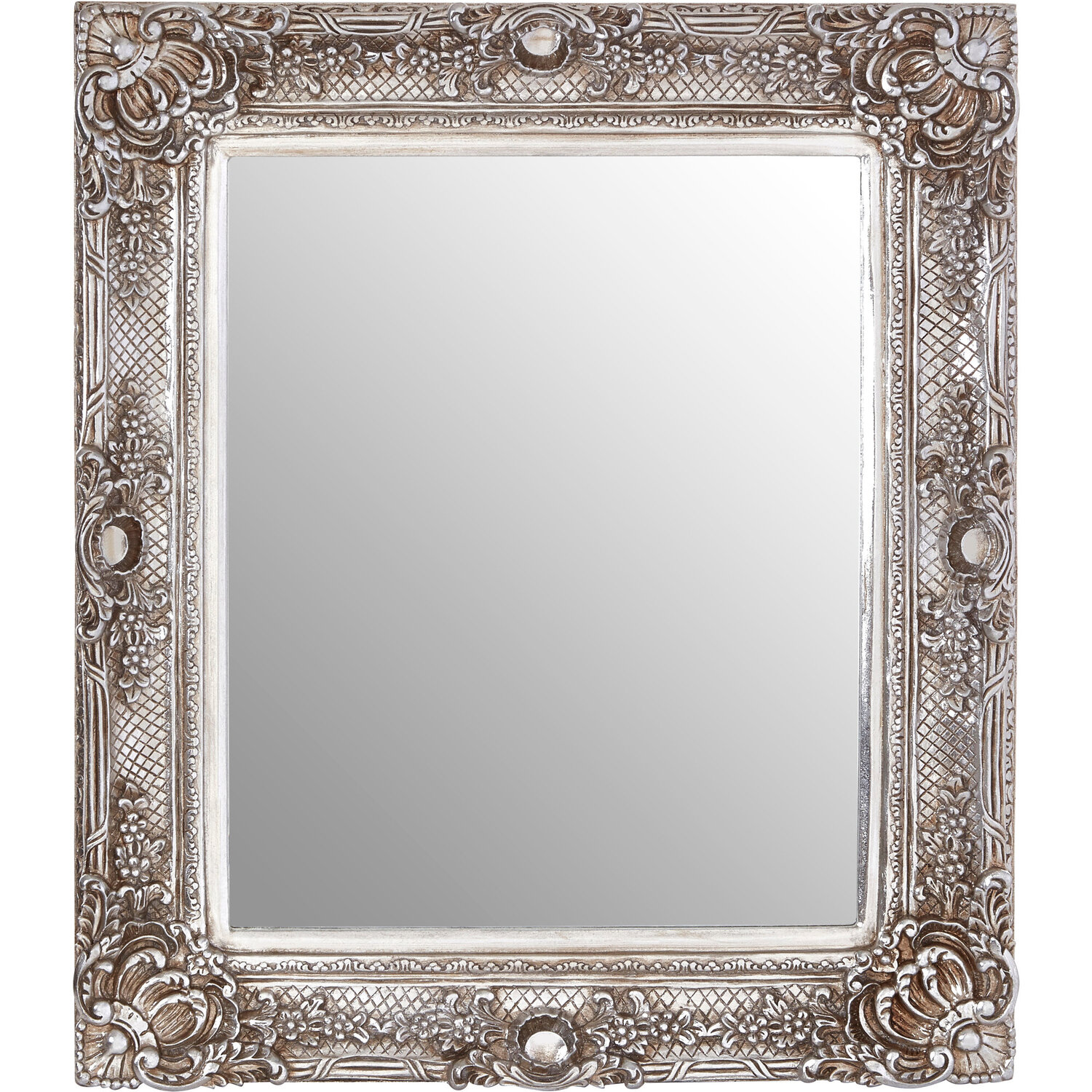 Templar Pewter Finish Wall Mirror - Silver