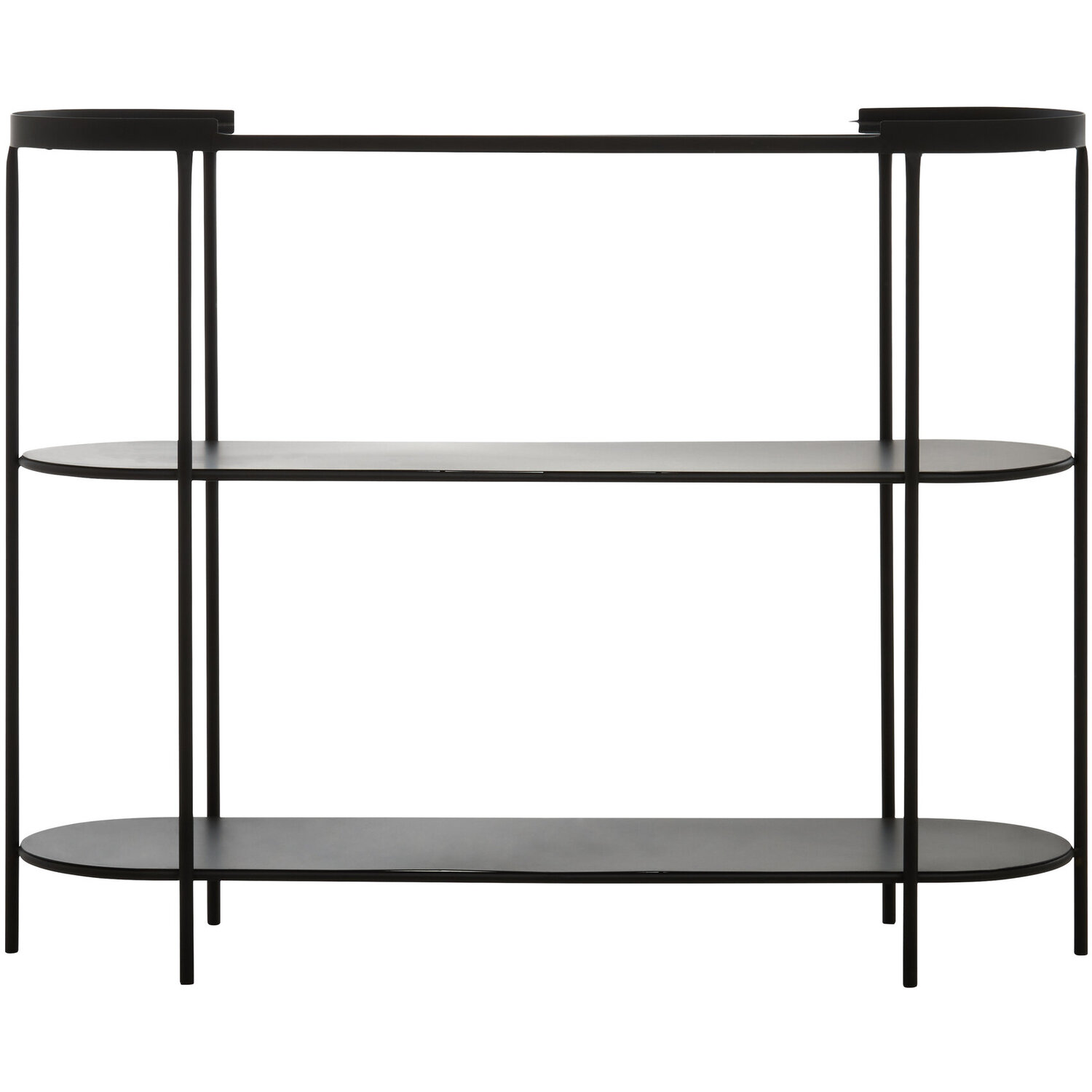 Trento Console Table With Glass Top - Black