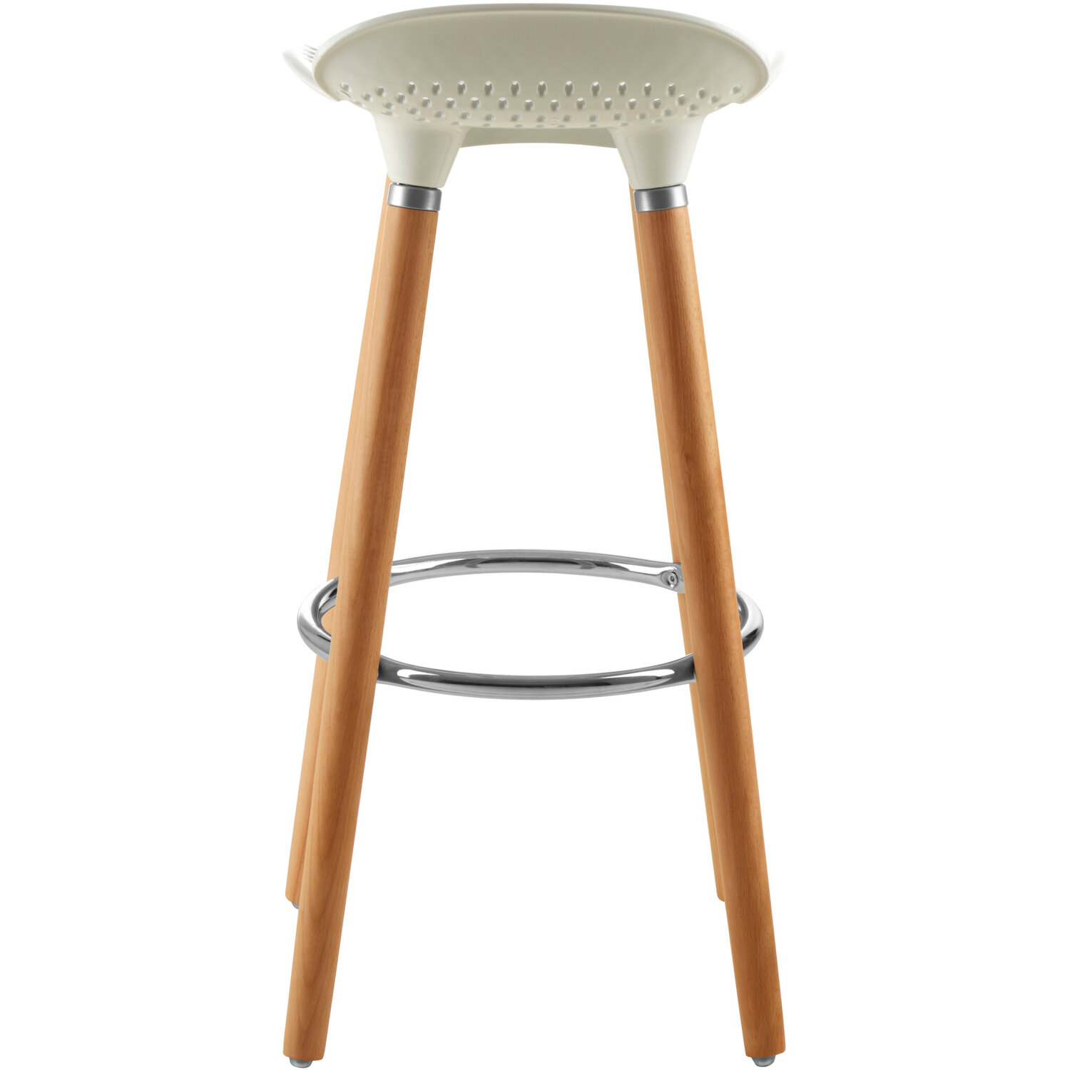 Stockholm Matte White Bar Stool - White