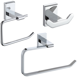 Showerdrape Unity Steel Wall Mounted 3 Piece Bathroom Accessory Set