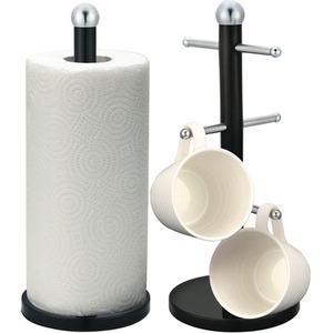 Set Of 2 Mug Tree and Towel Holder Pole Set