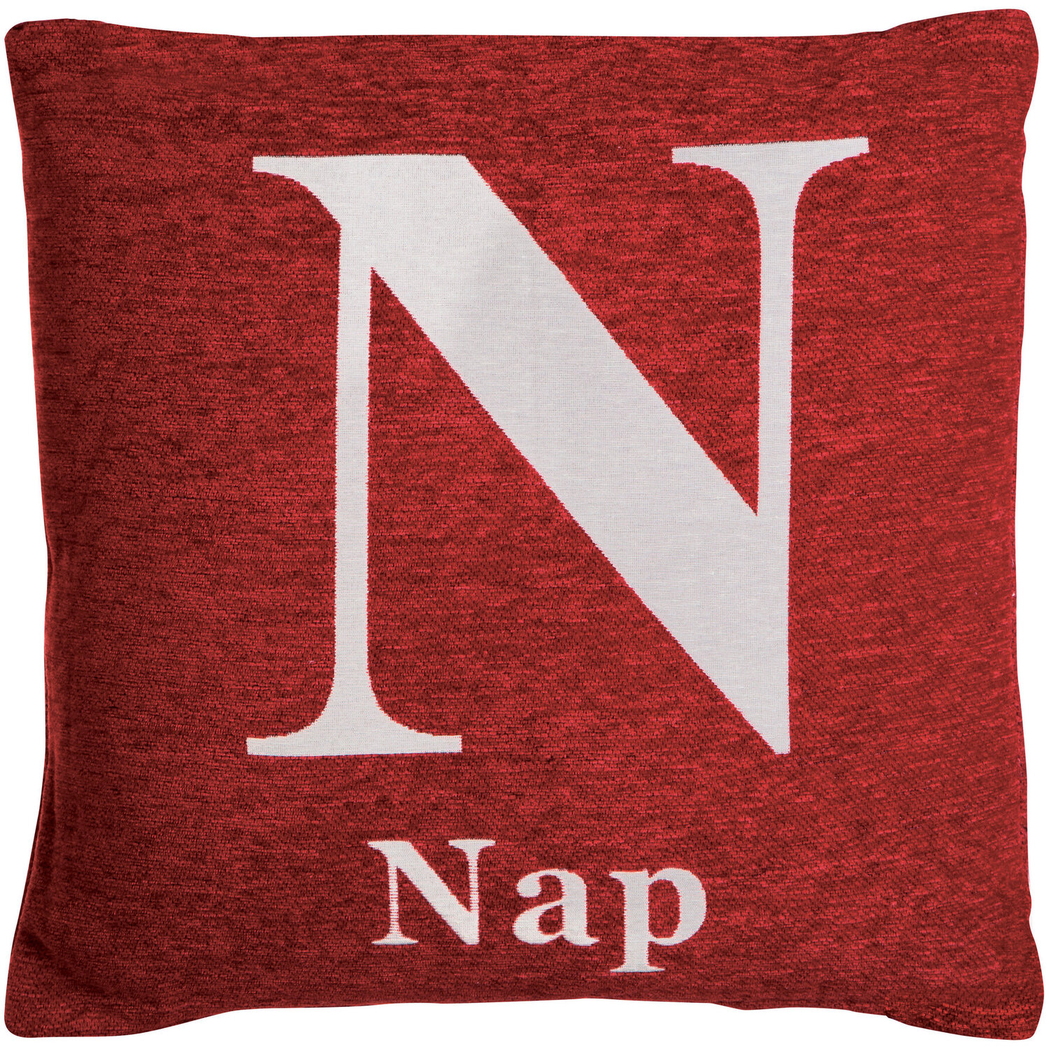 Words 'Nap' Red Cushion - Red