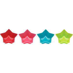 Hallie Set Of Four Non Stick Star Silicone Moulds