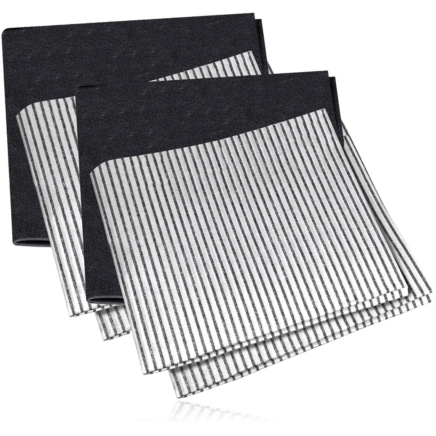 Spares2go Universal Cooker Hood Filter Extractor Vent Fan Odour Grease Carbon Filters X 4 - Black