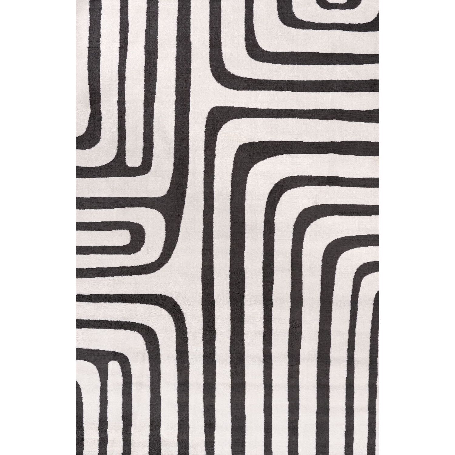 The Rugs Loft Abstract Wave Line Textured Terra Rug 160X230 Cm - Dark Grey / 150.0Cm - Image 3
