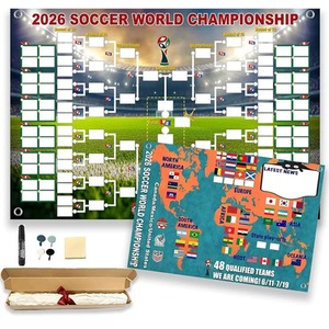World Cup Wall Chart Poster 48 Teams Match Schedule