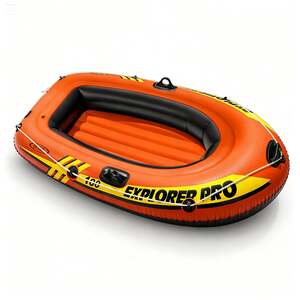 Intex Explorer Pro 100 Inflatable Boat - Single-Person Orange Vinyl