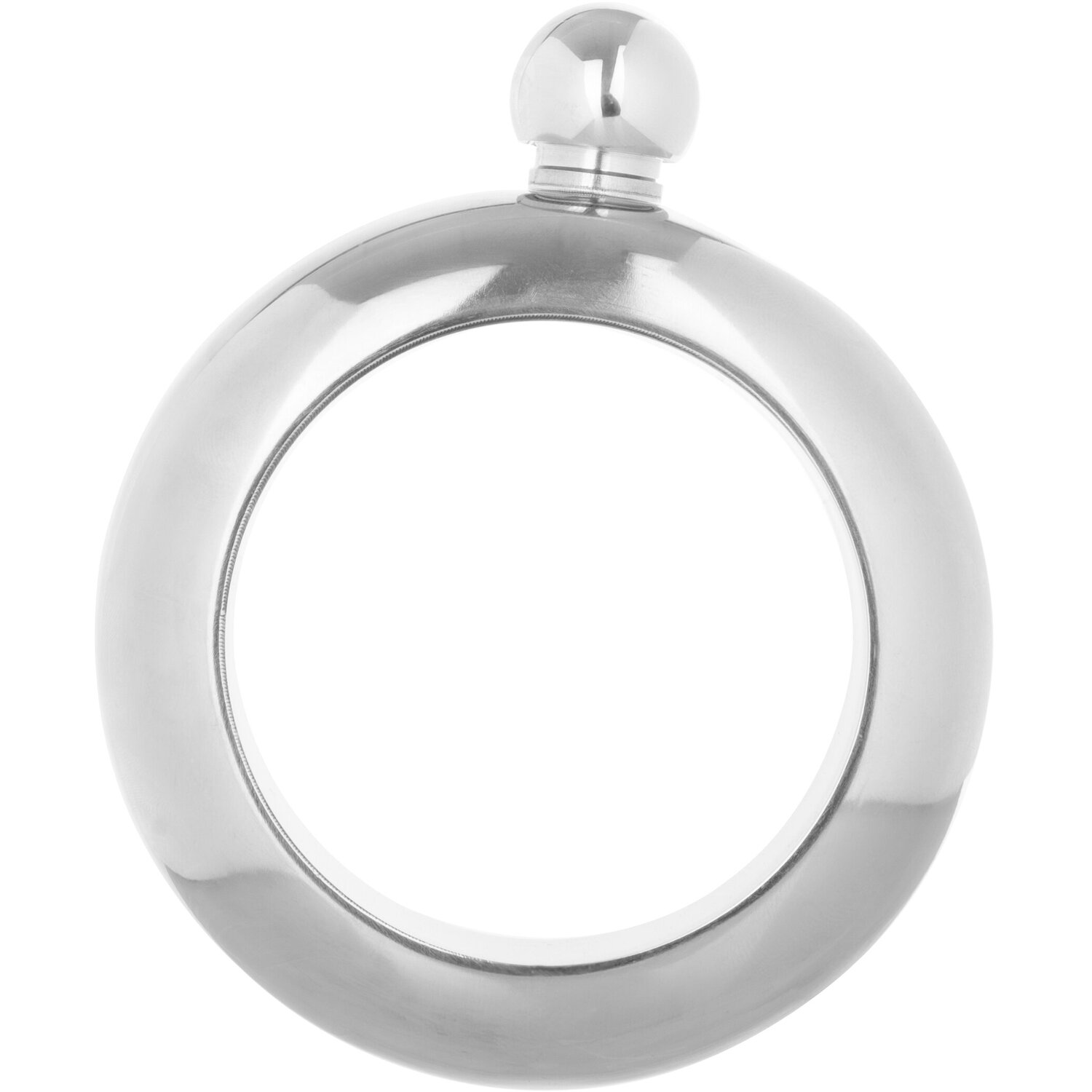 Mimo Silver Finish Bijoux Hip Flask - Silver