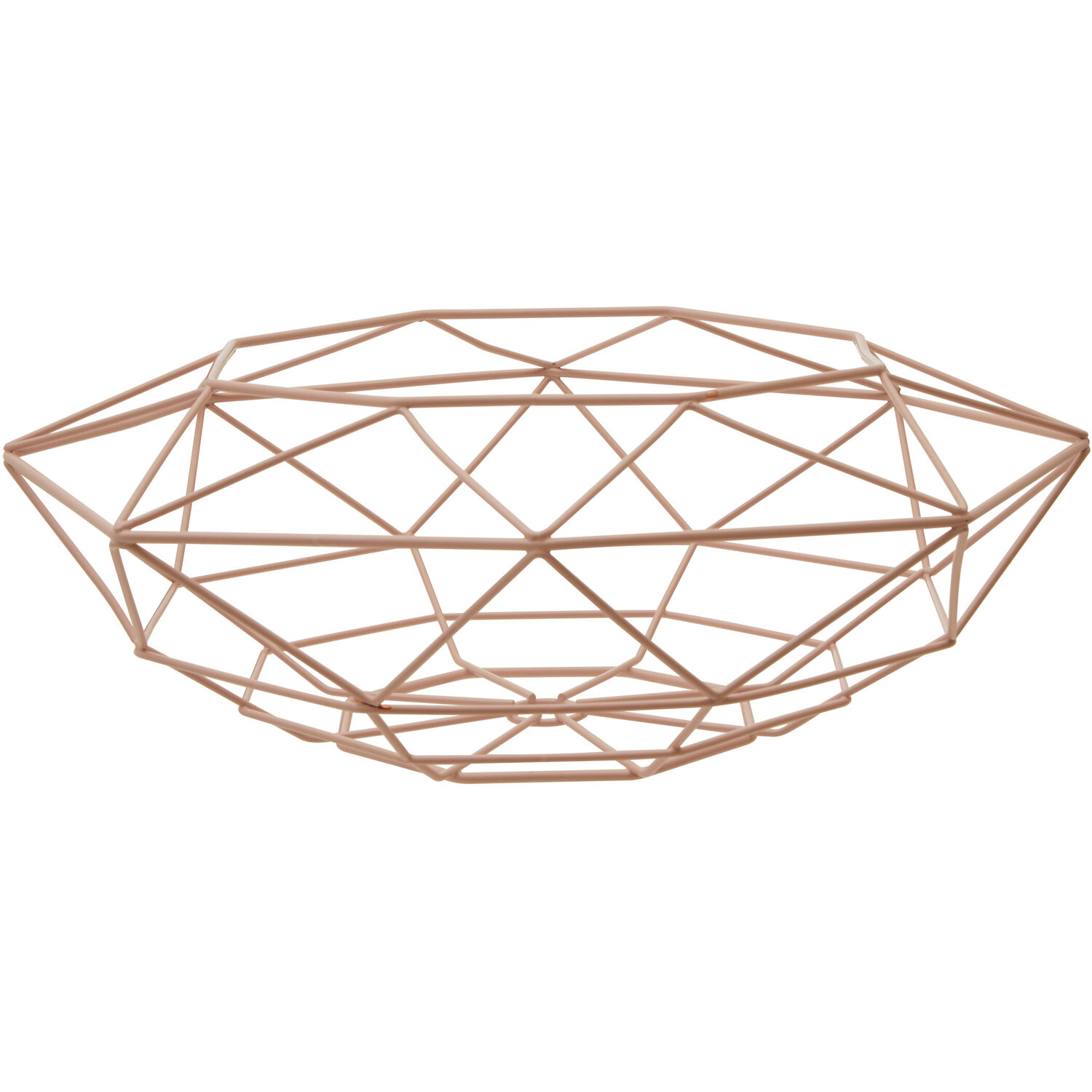 Vertex Gold Finish Fruit Basket - Pink