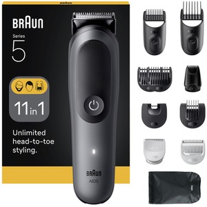 Braun All-in-One Series 5, AIO5560, 11in1 Grooming, Kit - Grey