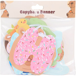 Capybara Happy Birthday Banner