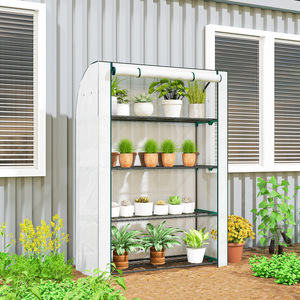 White Outsunny Mini Greenhouse Indoor Outdoor Green House shot 15258409