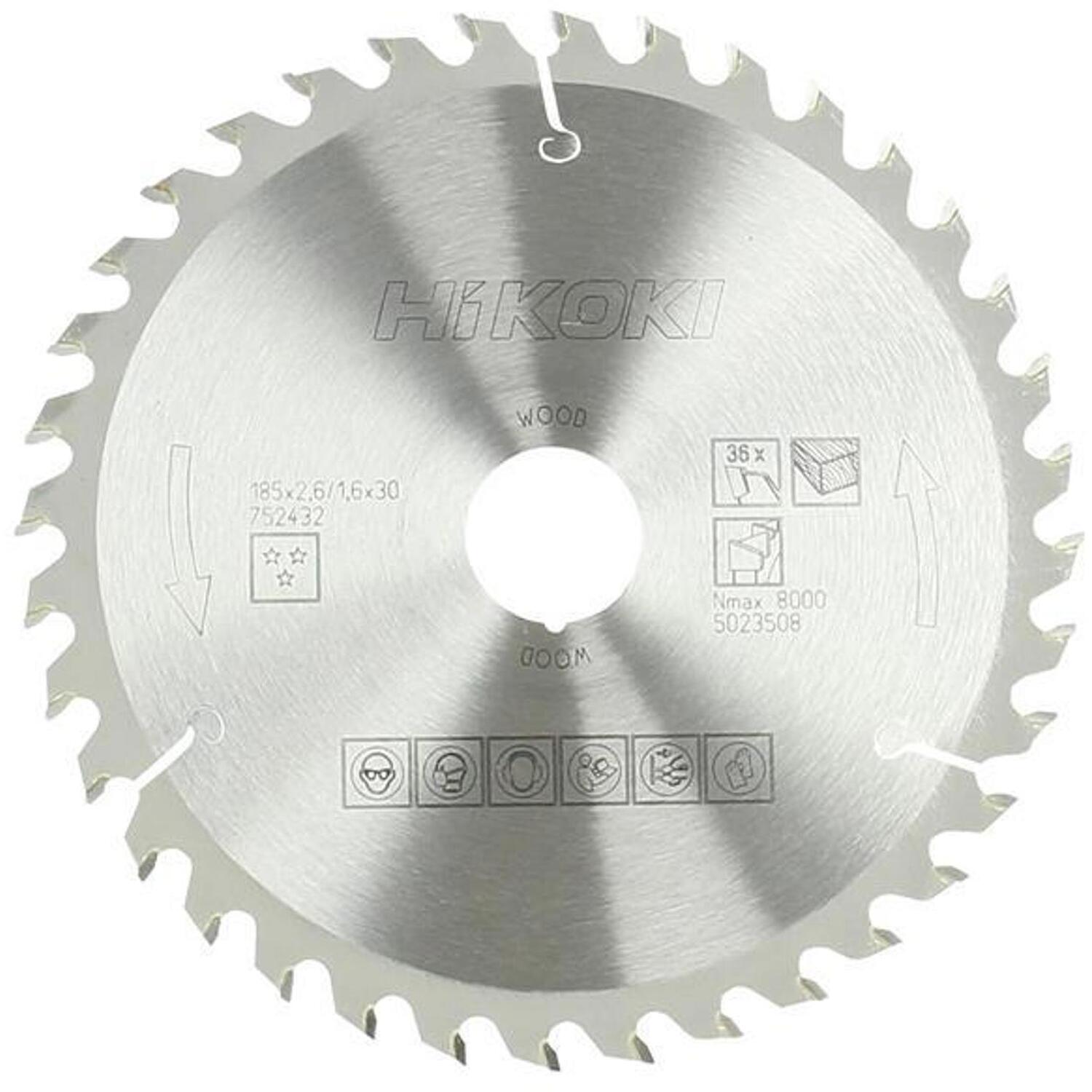 Hikoki Circular Saw Blade 185 Mm X 30 Mm X 36T 752432 - Image 7