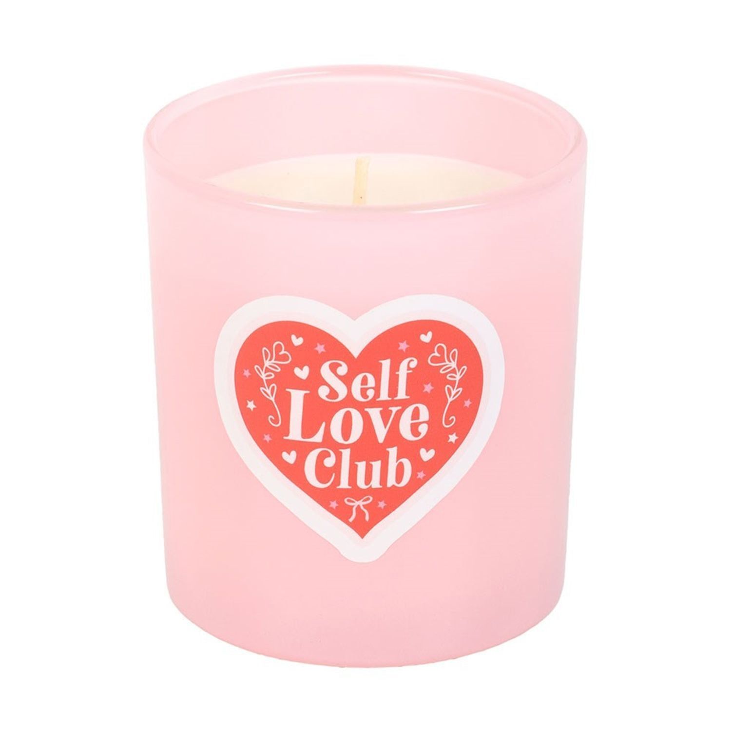 Something Different Self Love Club Coconut Scented Candle - Red/Pastel Pink