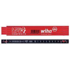 Wiha LongLife Plus Composite Folding Ruler 2m