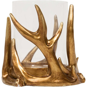 Gold Antler Candle Holder