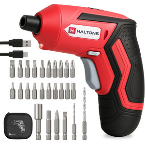 Haltons 25 Piece Electric Screwdriver Set - 3.6V Cordless Power Driver