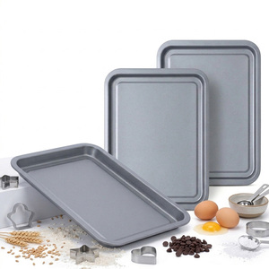 4 x Large 31cm Rectangular Non-Stick Oven Baking Trays