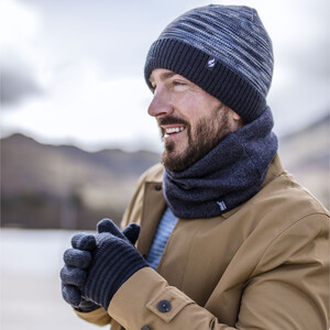 Brown / 4.5cm Mens 2.6 TOG Soft Fleece Lined Thermal Winter Neck Warmer shot 16149889