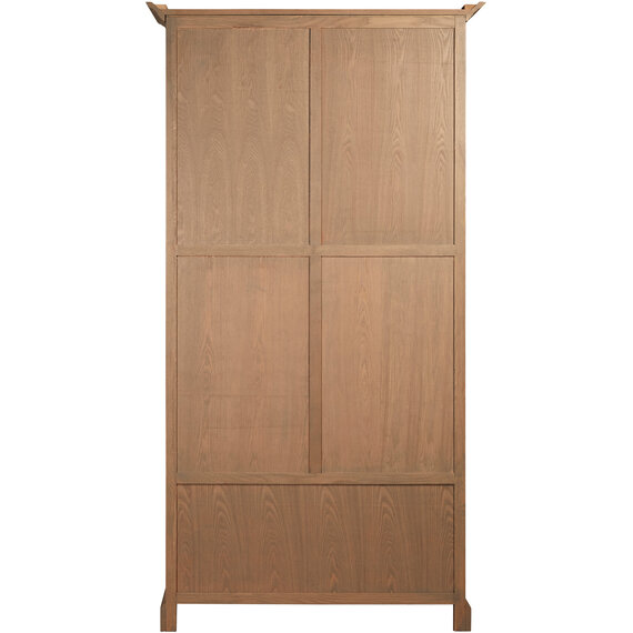 Lyon Washed Grey Finish Oak Wood Tall Cabinet