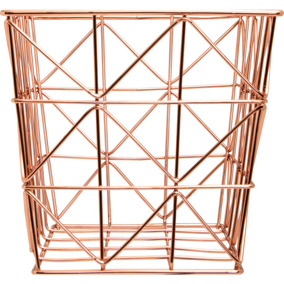 Vertex Copper Finish Zigzag Wire Basket