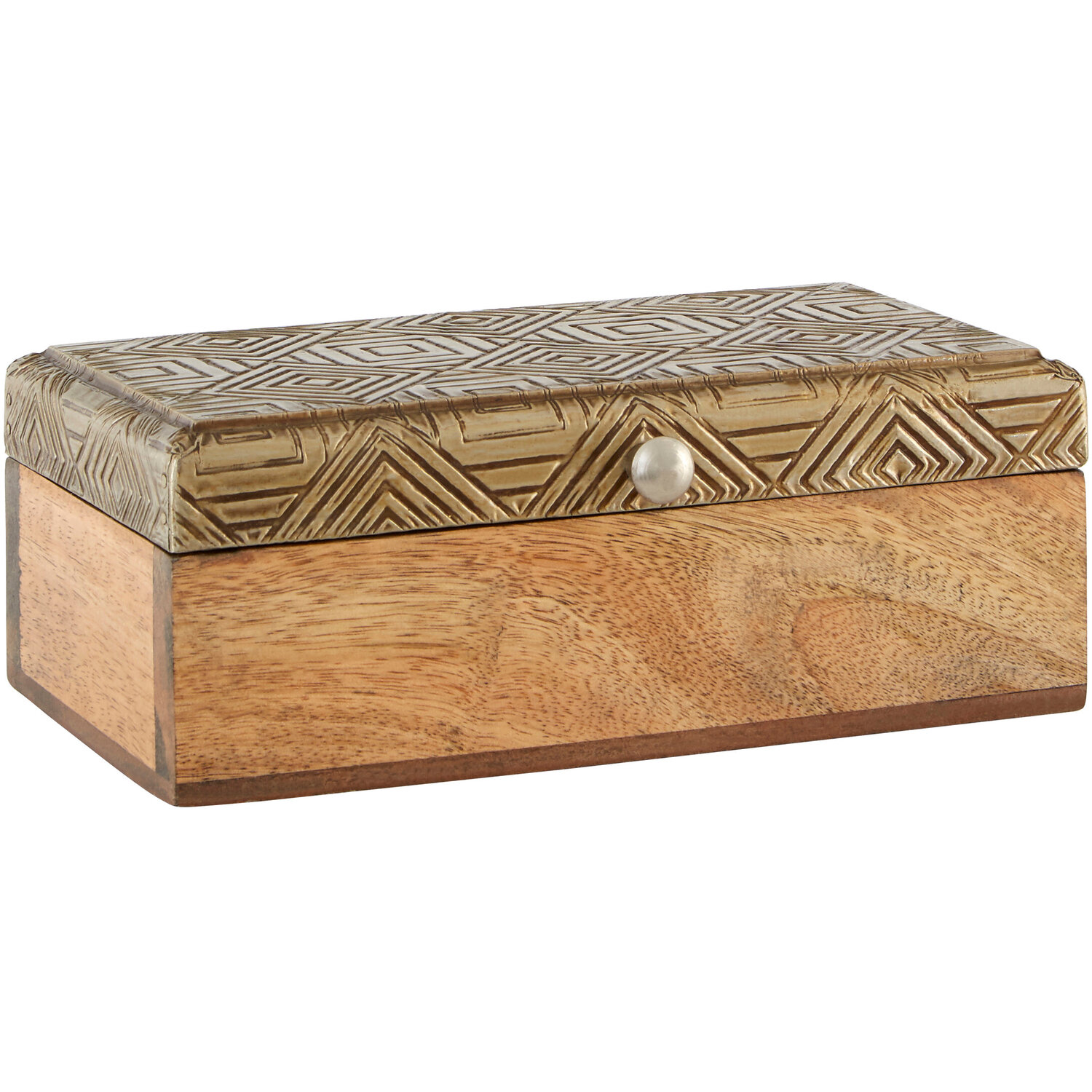 Orsina Bowerbird Tribal Small Trinket Box - Brown