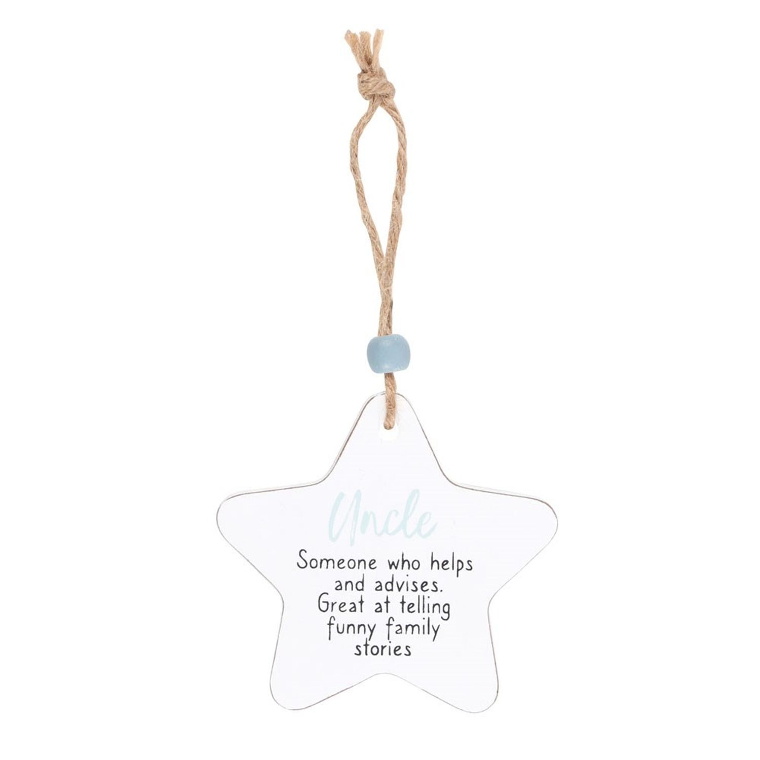 Something Different Unisex White Uncle Star Hanging Sentiment Sign In - Image 2