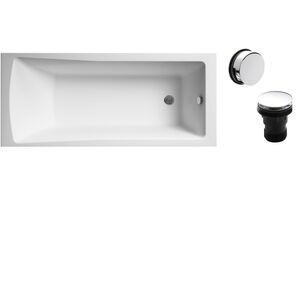 Square Single Ended 1700x700 with Leg Set and Chrome Waste
