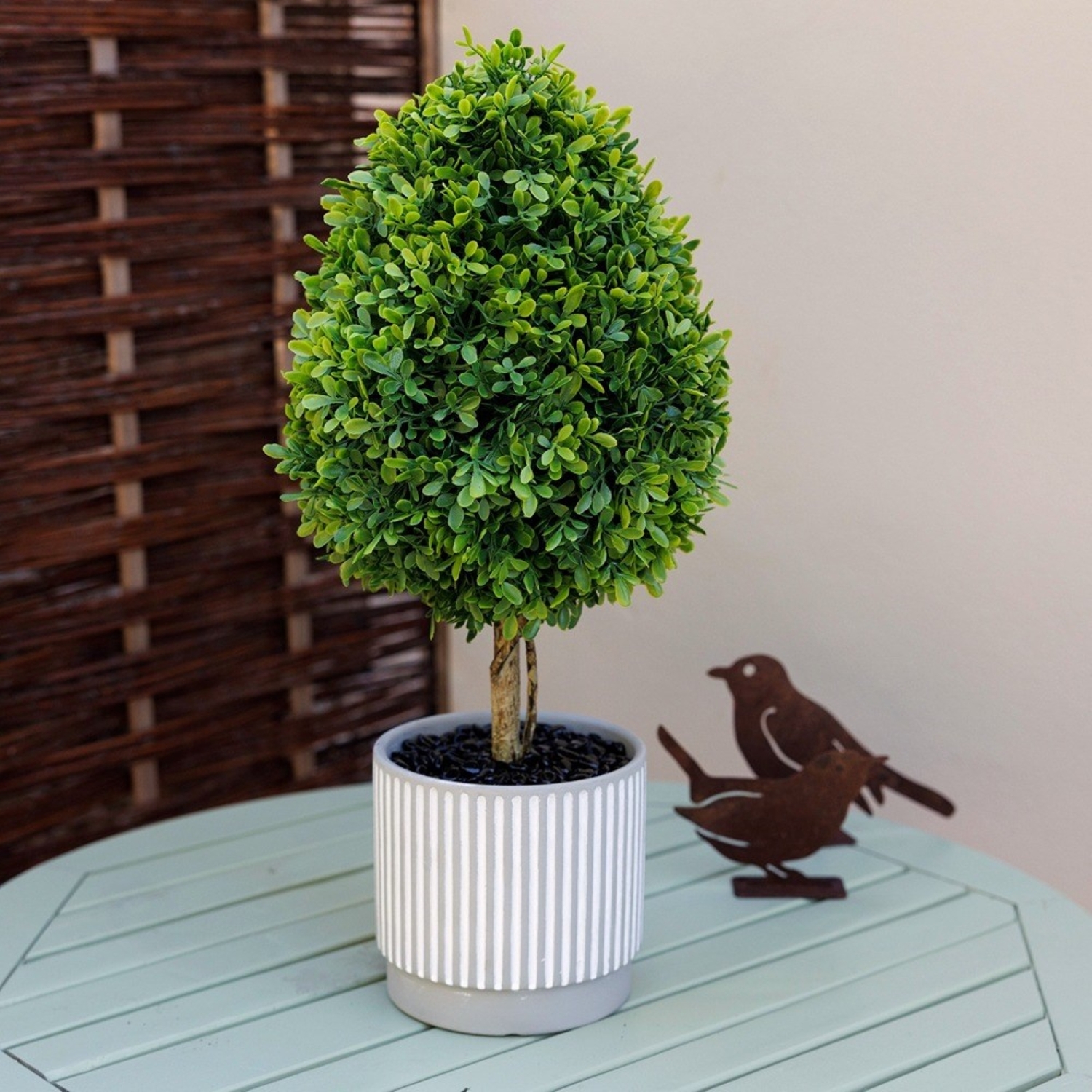 Artificial Tree in Decorative Cement Planter 51cm - Grey