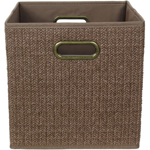 Woven Storage Cube with Cut-out Handles