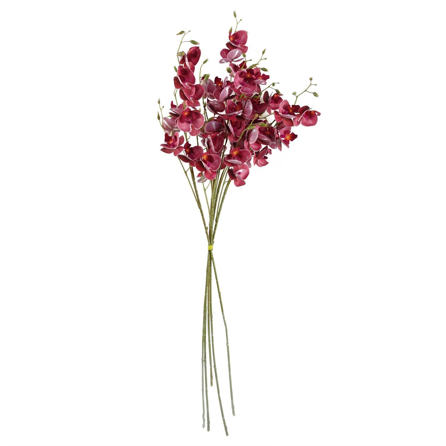 B&Q - Pack Of 6 X 80Cm Dark Pink Artificial Mini Orchid Stem - Image 2