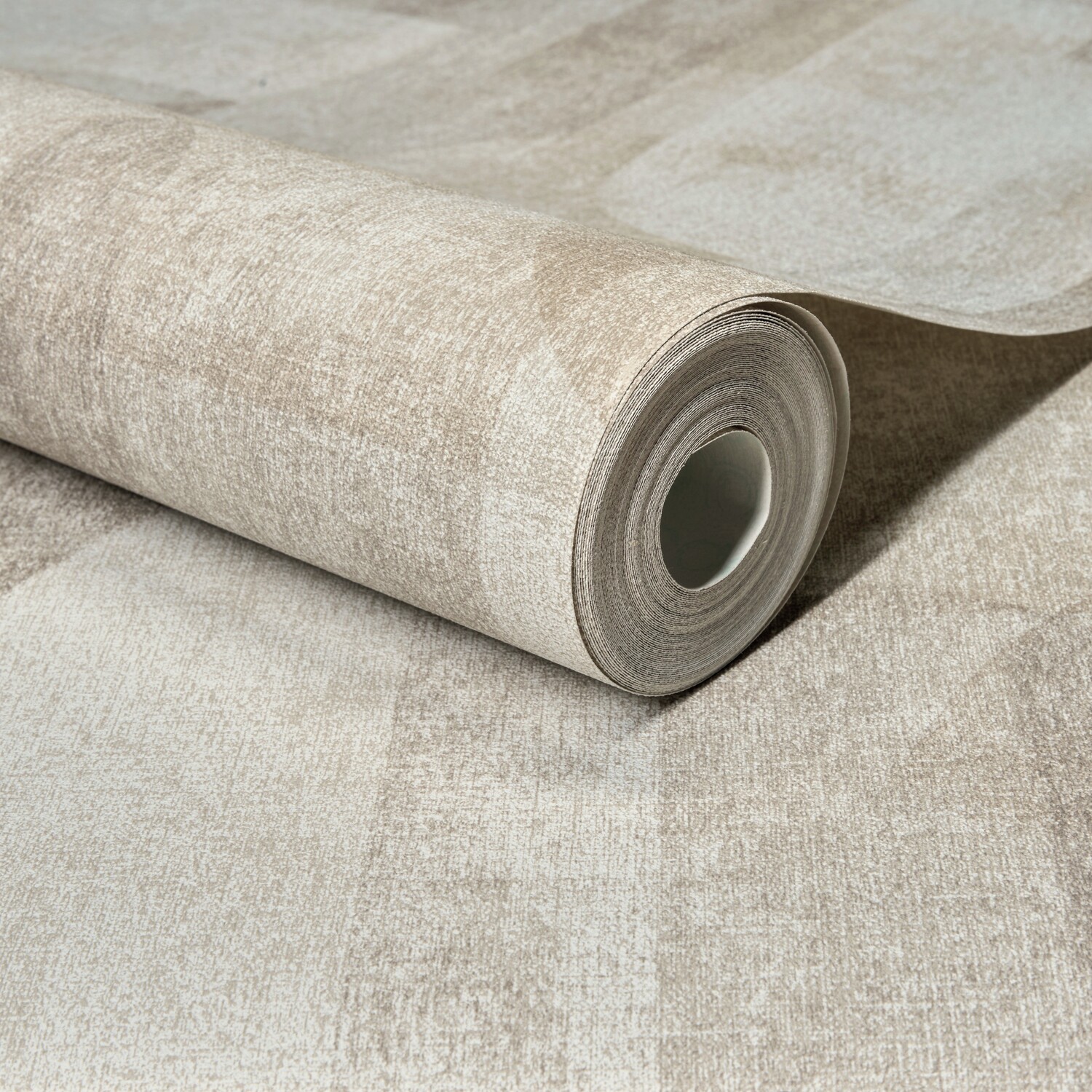 Rackhams Grey Boutique Distressed Geo Abstract Shapes Pvc-Free Eco Wallpaper, Neutral - Image 2