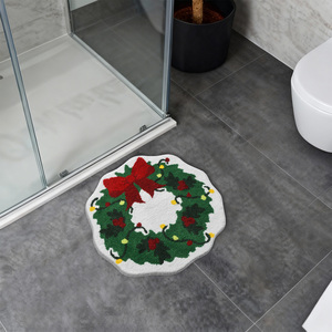 Christmas Wreath Bath Mat