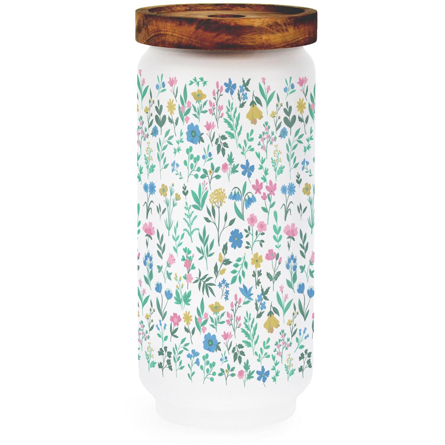Image of Floral Meadow Large Glass Storage Jar&hellip;